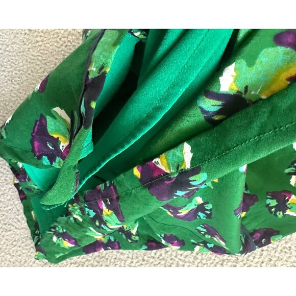 GREYLIN Silk Dress Floral Button Front Lined - Picture 9 of 16